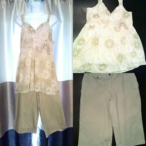 Sz XL Shirt w/Sz 18W Capris length pants Outfit